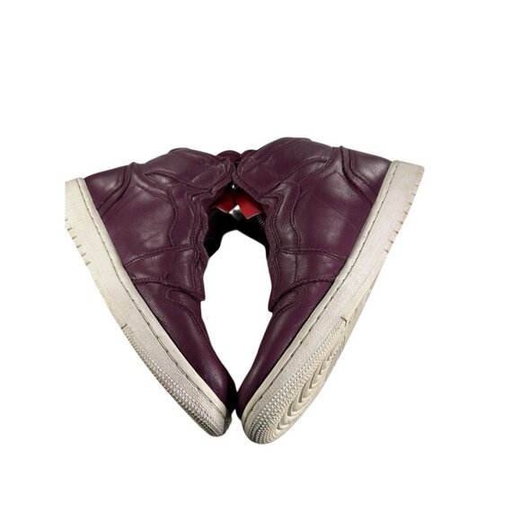 AIR JORDAN 1 RETRO HIGH ZIP SIZE 10 WOMEN BORDEAUX PURPLE AT0575-600 - Picture 4 of 8